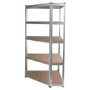 Set 5 Scaffali Senza Bulloni 90 cm 4 Lineari 1 Angolare in Acciaio 