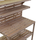 Scaffale Espositore per Piante in Legno 3+2 Ripiani