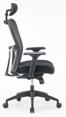 Sedia Poltrona Direzionale da Ufficio in Tessuto e Rete Pasadena Nera