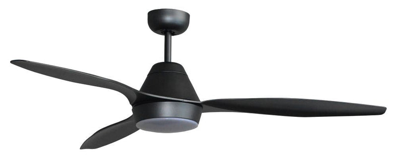 Ventilatore da Soffitto con 3 Pale e LED Ø132 cm 3 Velocità Martec Triumph Nero