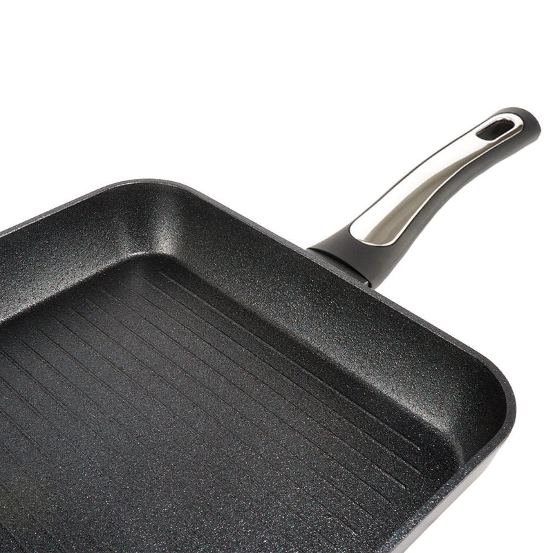 Bistecchiera 26x26 cm Antiaderente Induzione Silex Elegance Black Nero