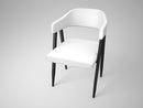Set di 2 Sedie in PU Morbido 79x56x54cm TFT Chair Bianco