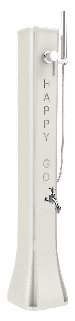 prezzo Mini Doccia Solare da Giardino Lavapiedi Miscelatore e Doccetta Mobile Arkema Happy Go Bianco