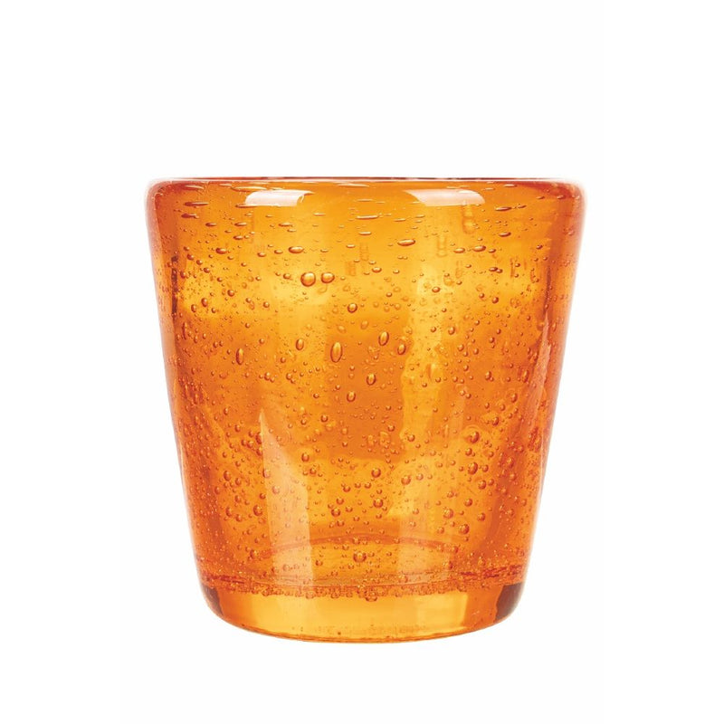 Set 6 Tazzine per Liquori Liquorini Cancun Sunset in Vetro VdE Tivoli 1996 Rosso