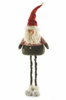 Pupazzo Babbo Natale in Tessuto Gambe Allungabili H120 cm Soriani