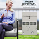 Set da Giardino con Divanetto 2 Poltrone e Tavolino in Vetro in Rattan Grigio    