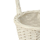Set 3 Cesti in Materiale Rattan Willow con Manico H 55 cm