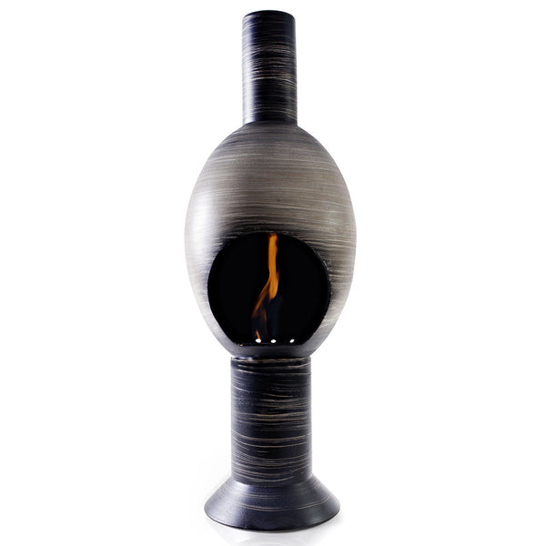 acquista Keramik Bioethanol Bodenkamin 30x95 cm Ferazzoli Egg Grey Millerighe