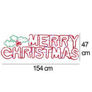 Scritta Luminosa Merry Christmas 154x47 cm Multicolore 588 LED IP44 Uso Esterno