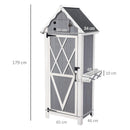 Casetta Box da Giardino 84x54x179 cm in Legno Grigio