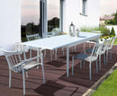 Sedia Martinica Impilabile 55x57x86 h cm in Alluminio Bianco