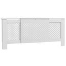 Copritermosifoni a Griglia Incrociata 136-200x21,5x91,7 cm con Lunghezza Regolabile in MDF Bianco      