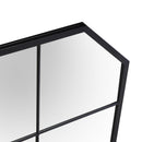 Specchio in metallo nero cm 100x2xh70