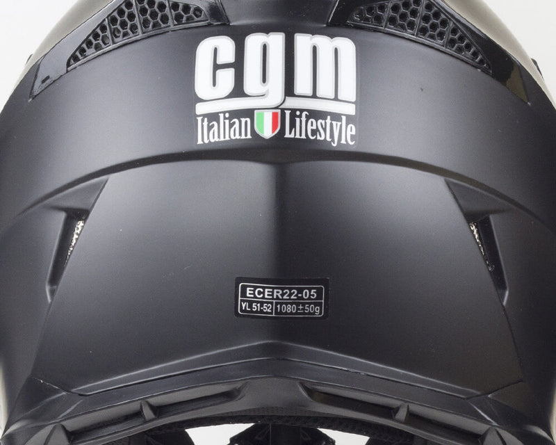Casco Integrale per Bambino da Moto Cross CGM 209A Rocky Nero Opaco Varie Misure