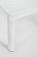 Tavolo Allungabile da Giardino 100x180/240x77.5 cm in Alluminio Kiplin Bianco