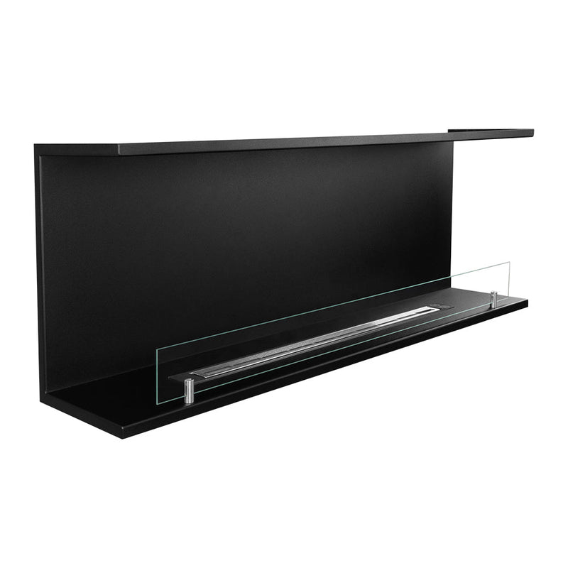 Camino a Bioetanolo da Incasso ad angolo 120x24,5x50 cm Trevi 120 Nero 