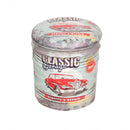 Set 2 Pouf Contenitore Tondo in MDF Verde Chiaro/Bianco