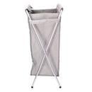 Cesto Portabiancheria in tessuto sacco grigio pieghevole cm 29x33,5xh66