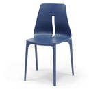 Set 4 Sedie Impilabili 85x50x51 cm in Polipropilene e Fibra di Vetro Lisbona Petrolio