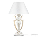 Lampada da tavolo Elegant in Metallo Monile Bianco con Oro