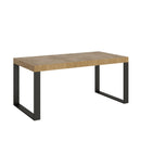 Tavolo Allungabile 200-304x90x77 cm Tecno Quercia Natura Telaio Antracite 