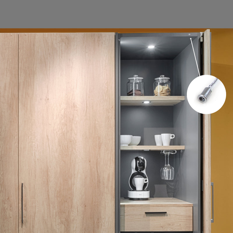 Kit Illuminazione Automatica Striscia LED 5 mt per Armadi e Mobili Emuca 