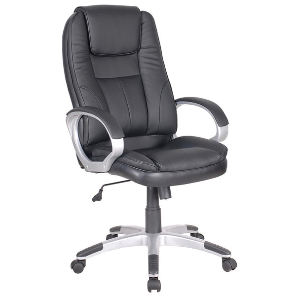 online Präsidentensessel aus schwarzem Kunstleder für das Büro