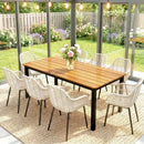 Tavolo da Giardino Rettangolare 180x86x74 cm per 6-8 Persone in Legno di Larice      