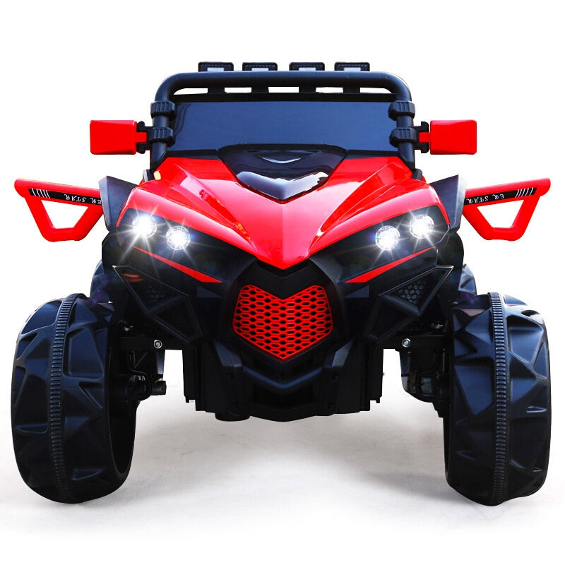 Macchina Elettrica per Bambini 2 Posti 12V Kidfun Fuoristrada 4x4 Bianco