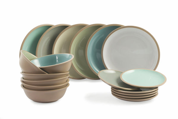 online 18-teiliges Tafelservice aus Steinzeug Villa d'Este Home Tivoli Bistrot