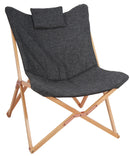 Poltrona Pieghevole da Giardino in Poliestere Vorghini Butterfly Antracite