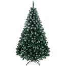 Albero di Natale Artificiale Ø100x180 cm con 700 Rami Ignifughi e Base Pieghevole in Acciaio Verde      
