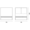 Lettino a Baldacchino da Esterno in Alluminio 195x195x200cm Vorghini Canopy Crema