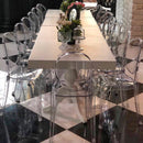 Set 4 Sedie Impilabili 47x90x50 cm in Policarbonato Glass Trasparente