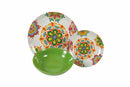 Servizio Piatti 18 Pezzi in Porcellana e Gres Multicolor Villa d'Este Home Tivoli Calamoresca