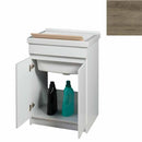 Mobile Lavatoio in Ceramica 2 Ante con Strofinatoio in Legno Massello 60x50x86A cm Olmo Naturale