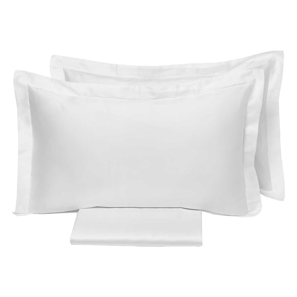 Bettbezug für Doppelbett mit Tasche und Kissenbezügen, einfarbig Garrini Clarice White online
