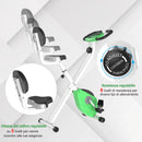 Cyclette Magnetica Pieghevole con Display LCD Verde