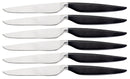 Set 6 Coltelli da Tavola Lama Liscia in PVD e Acciaio Inox Magnolia Nero
