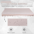 Tenda da Sole a Braccio 2.95x2m Avvolgibile Manuale a Parete in Poliestere Beige 