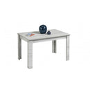 Tavolo allungabile 100/200x100x76 cm Maribor betulla bianco oliva