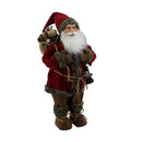 Pupazzo Babbo Natale 40x82x30cm Rosso