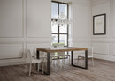 Tavolo Allungabile 200-460x90x77 cm Tecno Premium Noce Telaio Antracite 