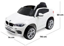 Macchina Elettrica per Bambini 12V con Licenza BMW X6M Bianco