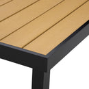 Tavolo da Giardino 190x90x74 cm in Alluminio e Plastica Nero