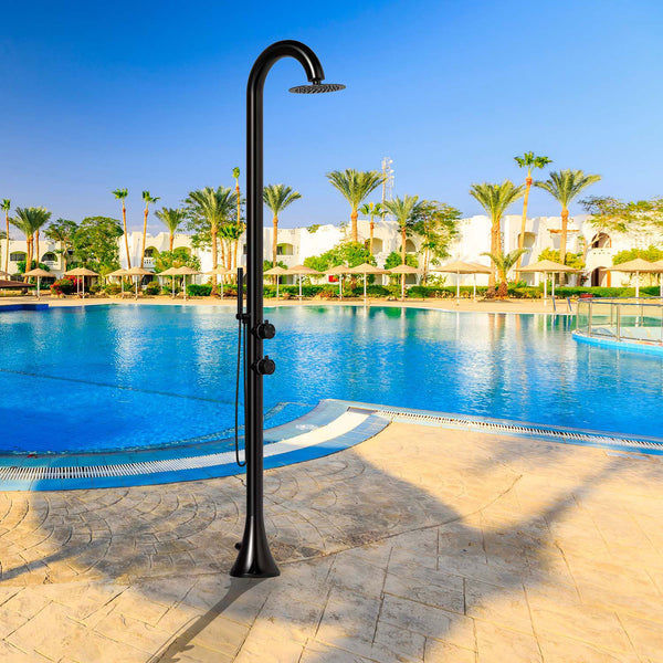 sconto Doccia da Giardino in Acciaio Inox con Miscelatore e Doccino Sined Luna D Nero