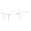 Tavolo allungabile 137/185x79x90 cm Artica bianco