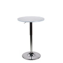 Tavolino Alto da Bar Tondo Ø60x70,5/91,5 cm Regolabile in Altezza Leon Grigio