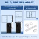 Condizionatore Portatile 950W 33x28x70,4 cm con 5 Modalità e 3 Velocità Nero
