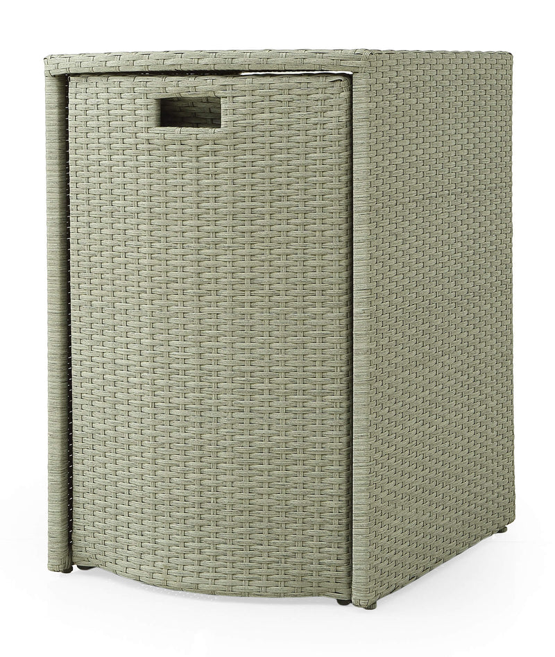 Set Tavolino e 2 Sedie da Giardino in Rattan Kraus Gattuso Grigio